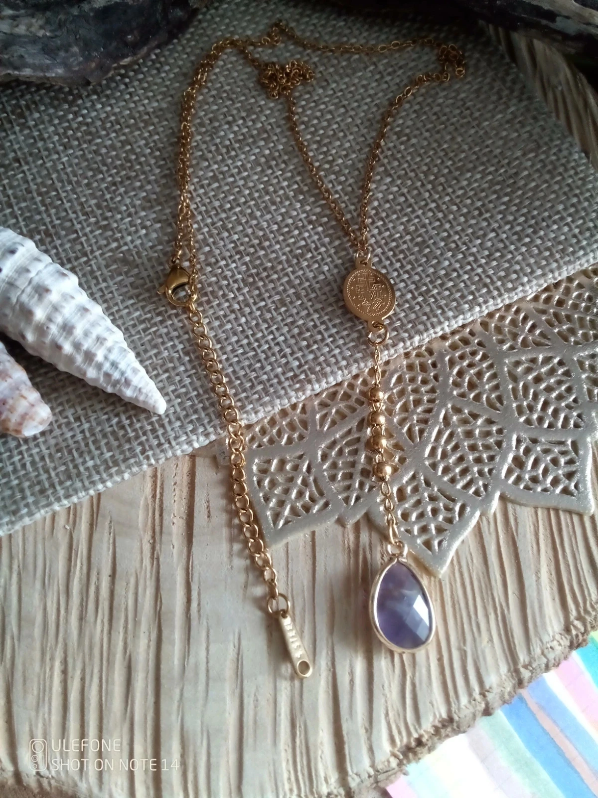 Collier sainte Vierge pierre d'améthyste 💜 – photo 2